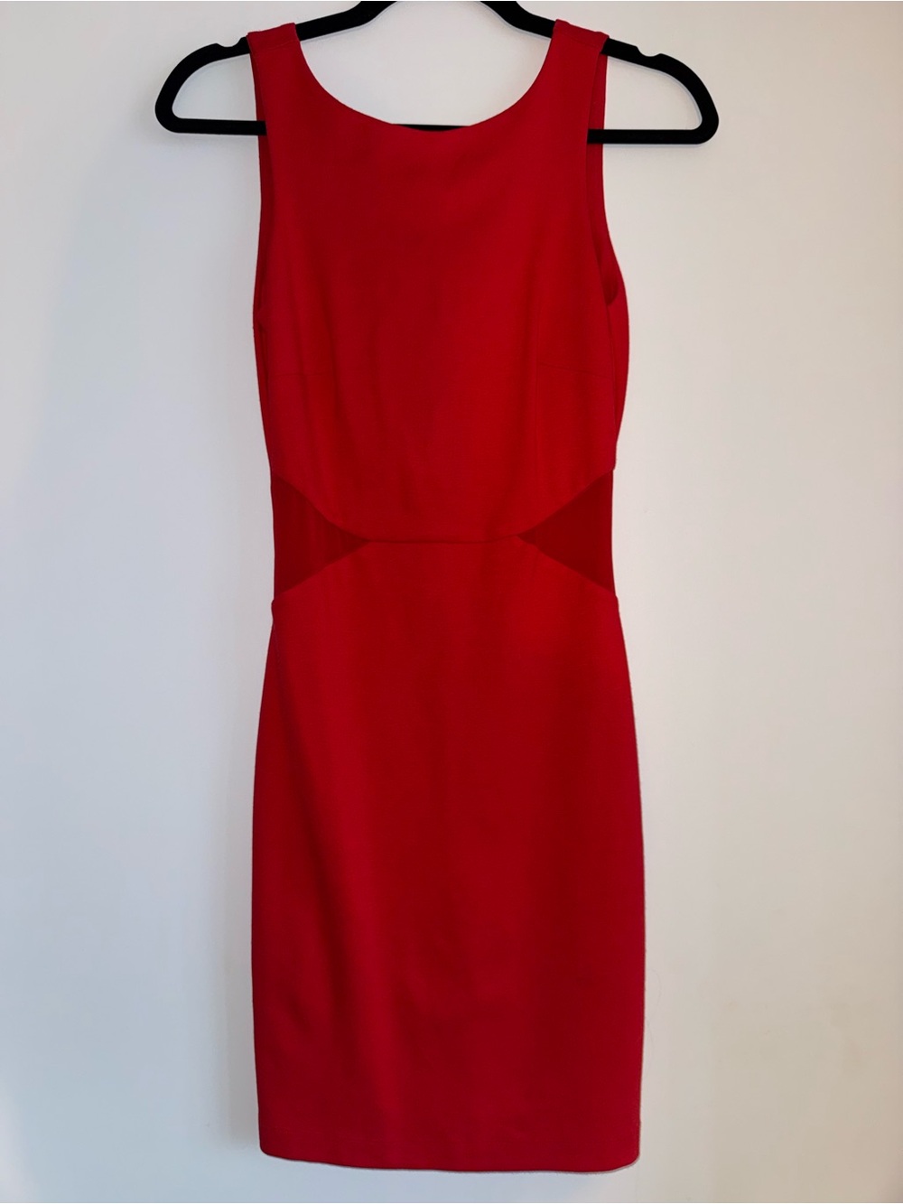 🍎 Zara Classic Red Sleeveless Bodycon Dress